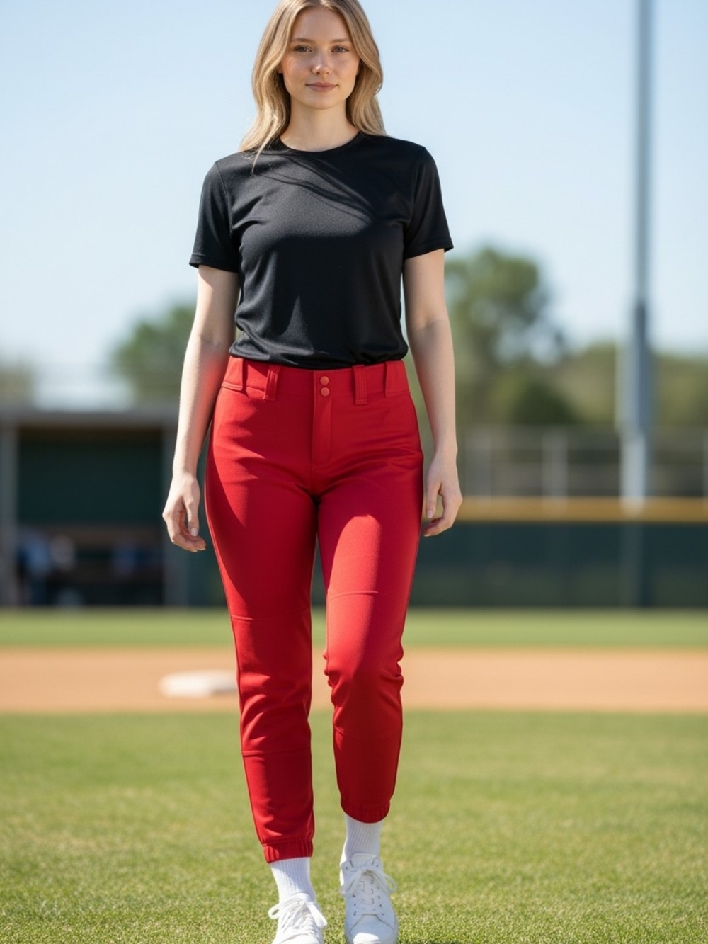 Mizuno Red Athletic Track Joggers